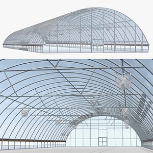 Steel Greenhouse Tunnel Frame 3D model