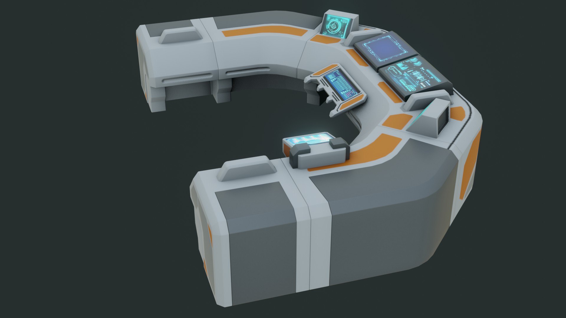 3D Sci-Fi Control Panel - Low Poly - PBR - Game Ready - TurboSquid 2013387