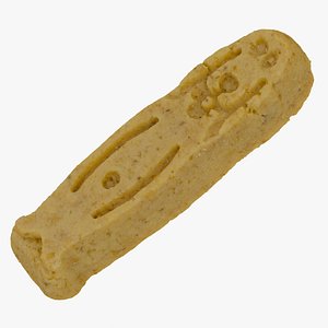 3D model dog shaped biscuit 01