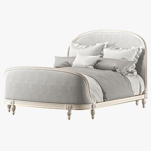 antique Louis XVI bed 3D model
