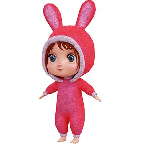 Cute Baby with Coat Animated in Blender and Unity 3D