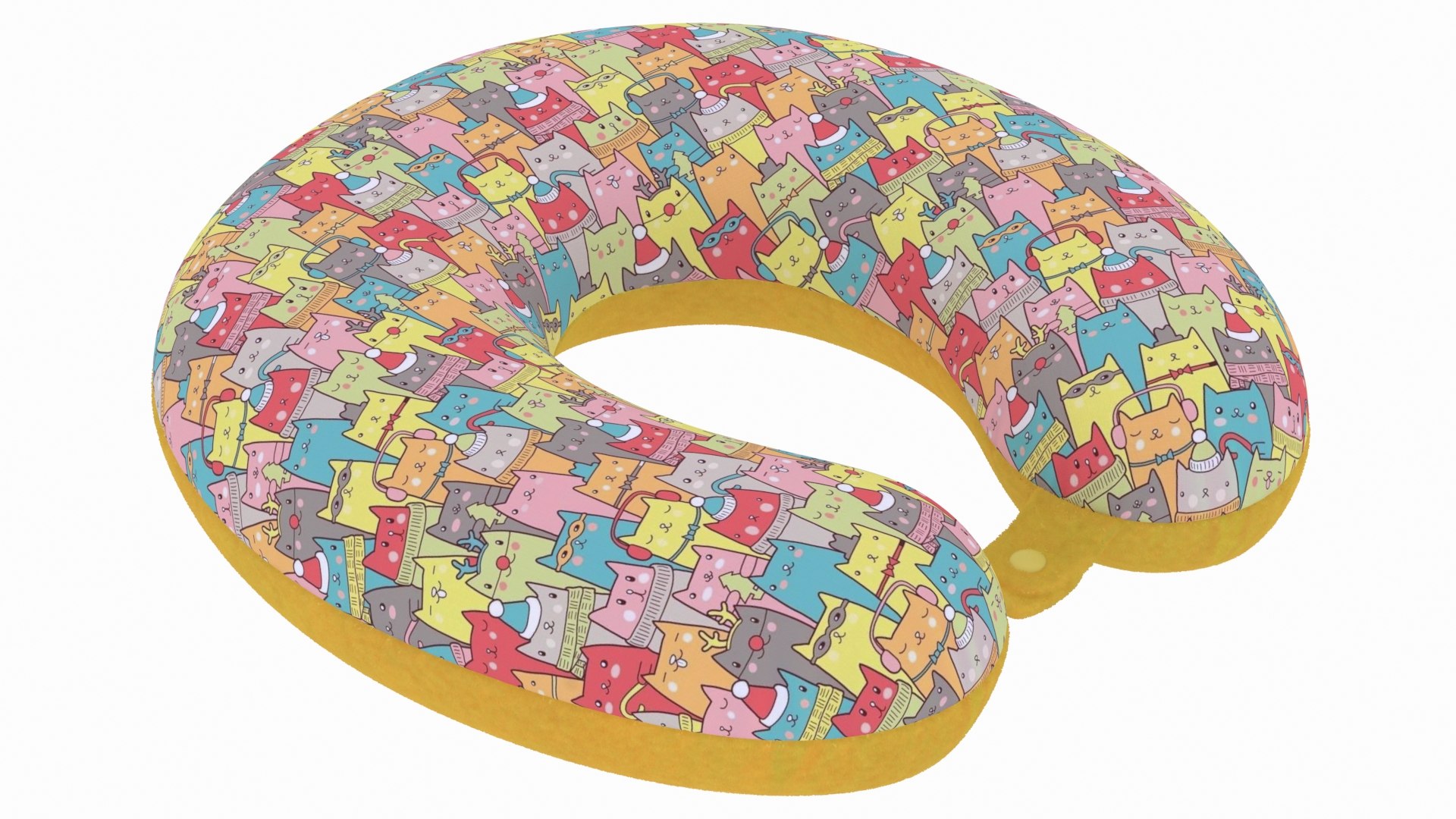 Travel Neck Pillow U Shape 3D model preview