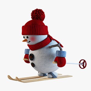 snowman skier 3d max