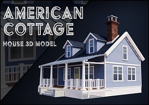 3D House American Cottage model