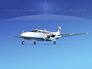 beechcraft air 3d model