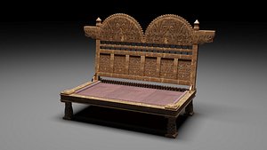 Vintage Indian wooden sofa