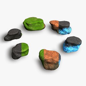 Short Flat Rocks - 15 Color Combo
