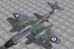 3dsmax armstrong whitworth meteor fighter