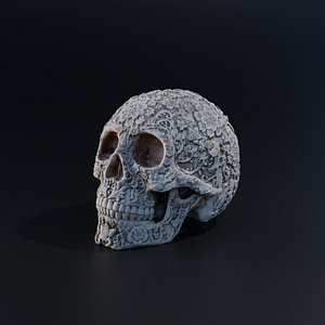 Decorated Skull Dia De Los Muertos 3D model