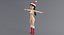 Dessin animé santa girl