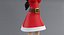 Dessin animé santa girl