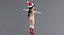 Dessin animé santa girl
