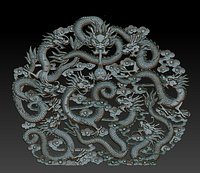 Nine Chinese dragons