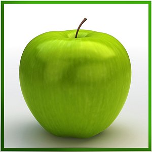 apple green 3d obj