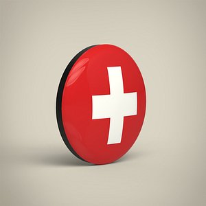 3D Switzerland Badge model