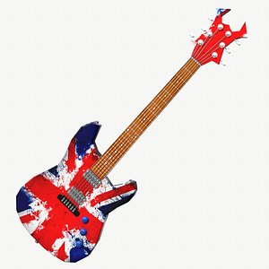 Rock Star guitar 3D model