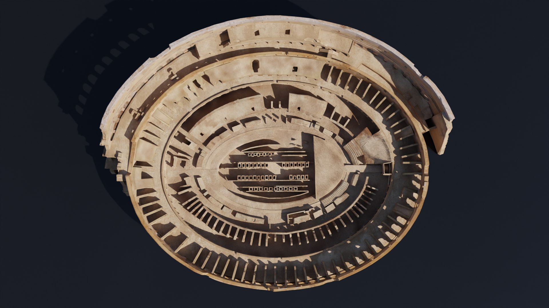 The Coloseum 3D model https://p.turbosquid.com/ts-thumb/aj/VGyT9Y/6u/2/png/1690486319/1920x1080/fit_q87/24b4f964f44225f71a11c3cef89cddf435c9e5df/2.jpg
