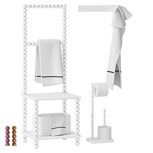 3D Bathroom accessory set Bubble Frame
