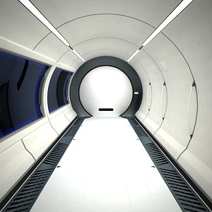 Futuristic Sci Fi Spaceship Corridor