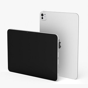 3D model IPad Pro 2024 11 Inch Silver Turned Off