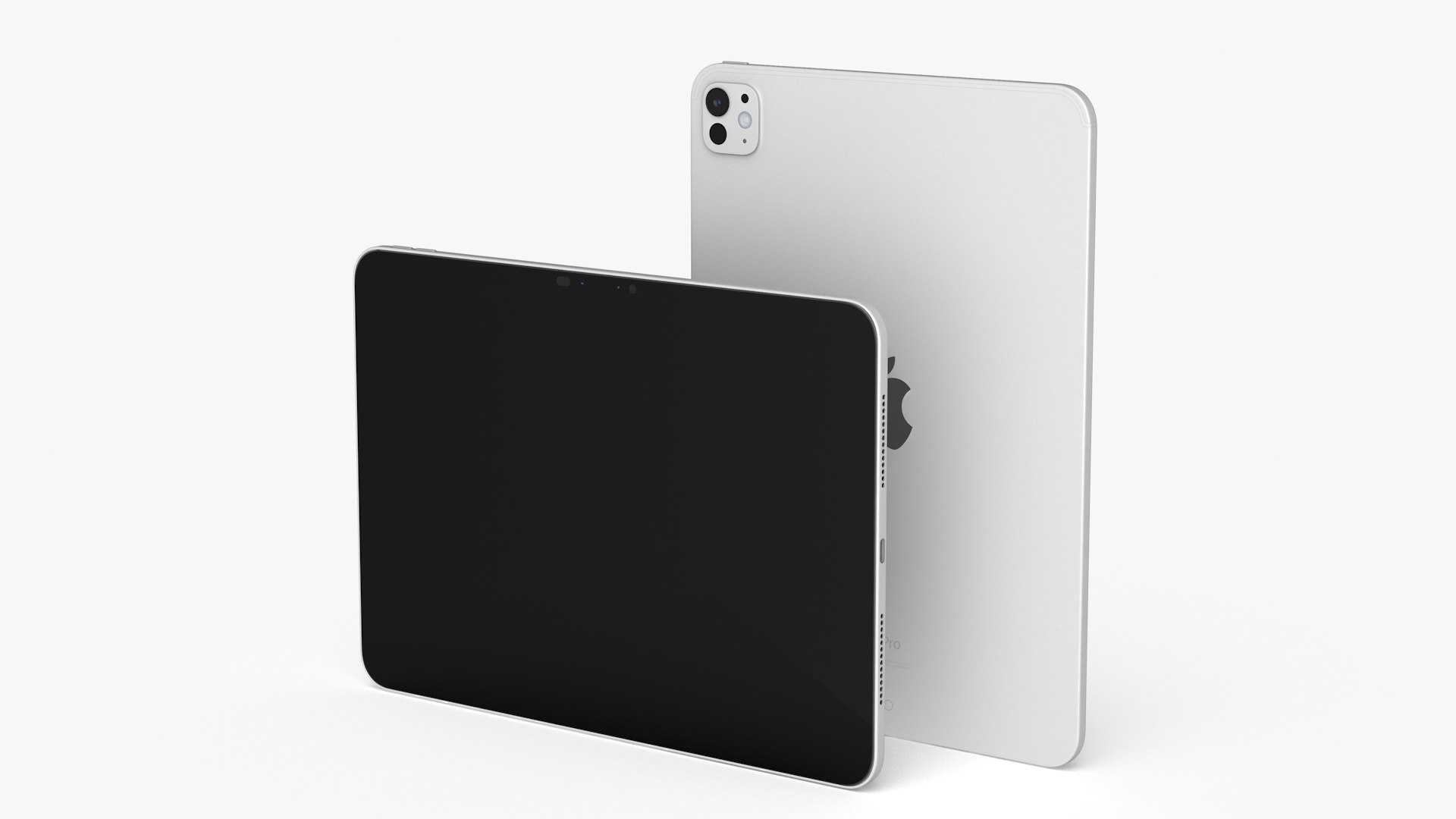 IPad Pro 2024 11 Inch Silver Turned Off 3D model preview