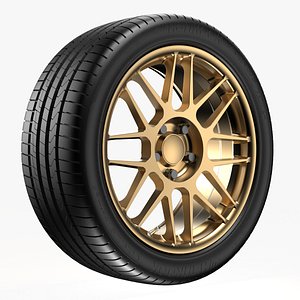 Car wheel 3D model