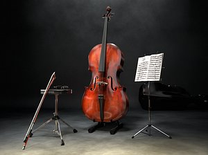 scene cello 3d model