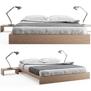 3D ki loft bed wooden