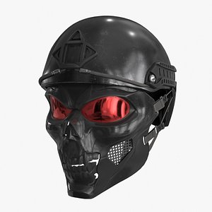 Skull Mask with Hemlet 3D model