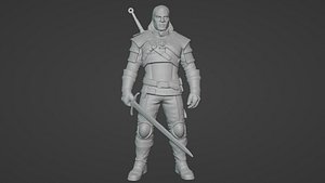 3D model Monster Slayer Warrior 3D Printable Sculpture
