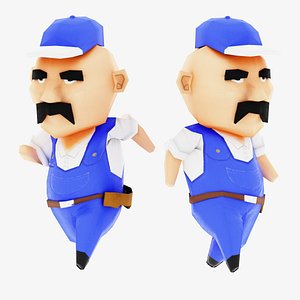 Bob the Handyman Stylized Lowpoly Cartoon Character