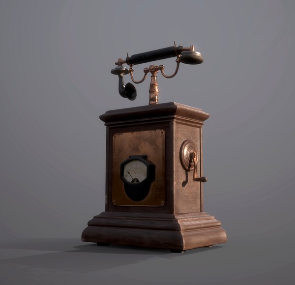 Retro radio phone 3D model