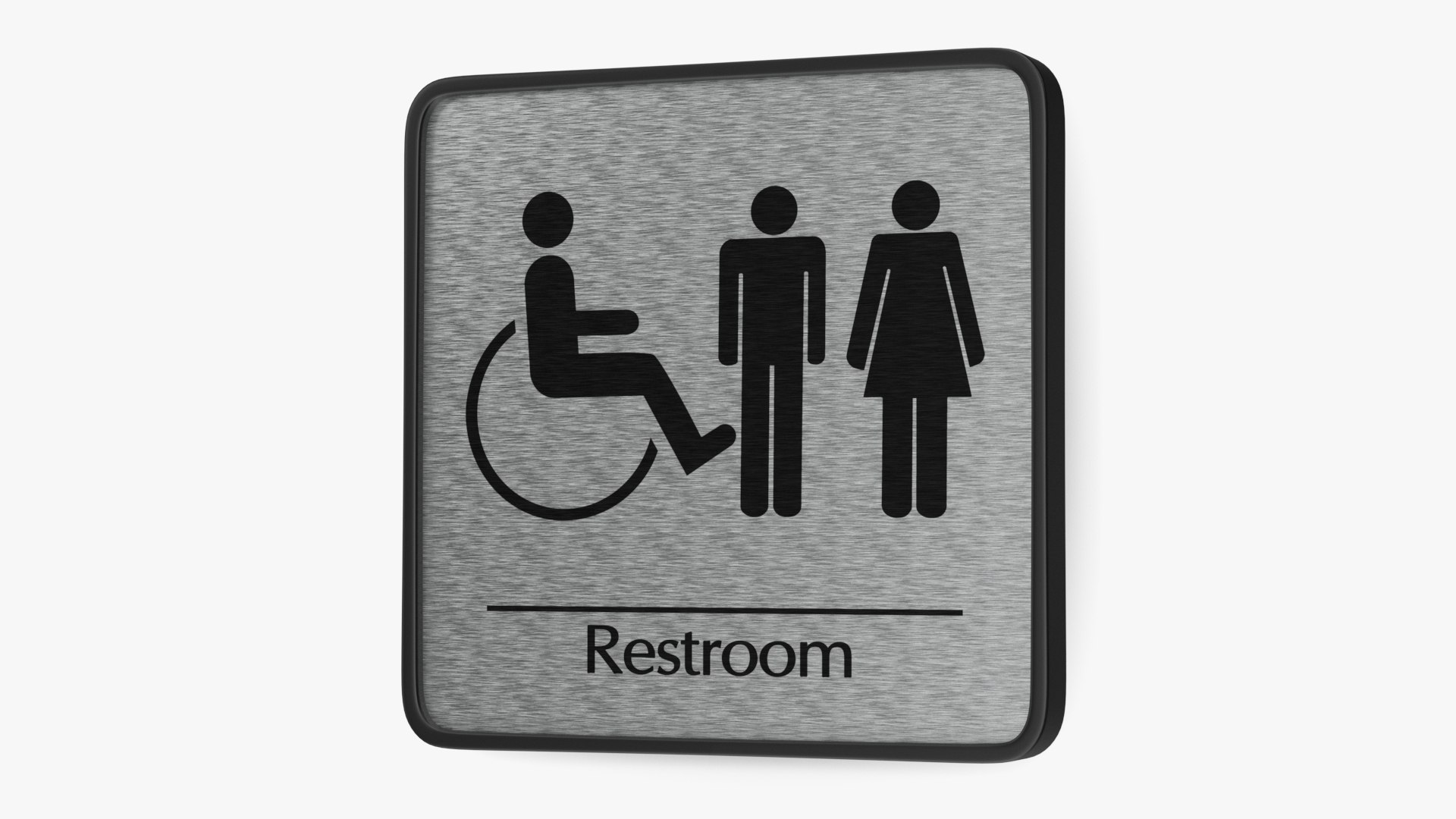 Unisex Wheelchair Accessible Restrooms Sign 3D model TurboSquid 2041648