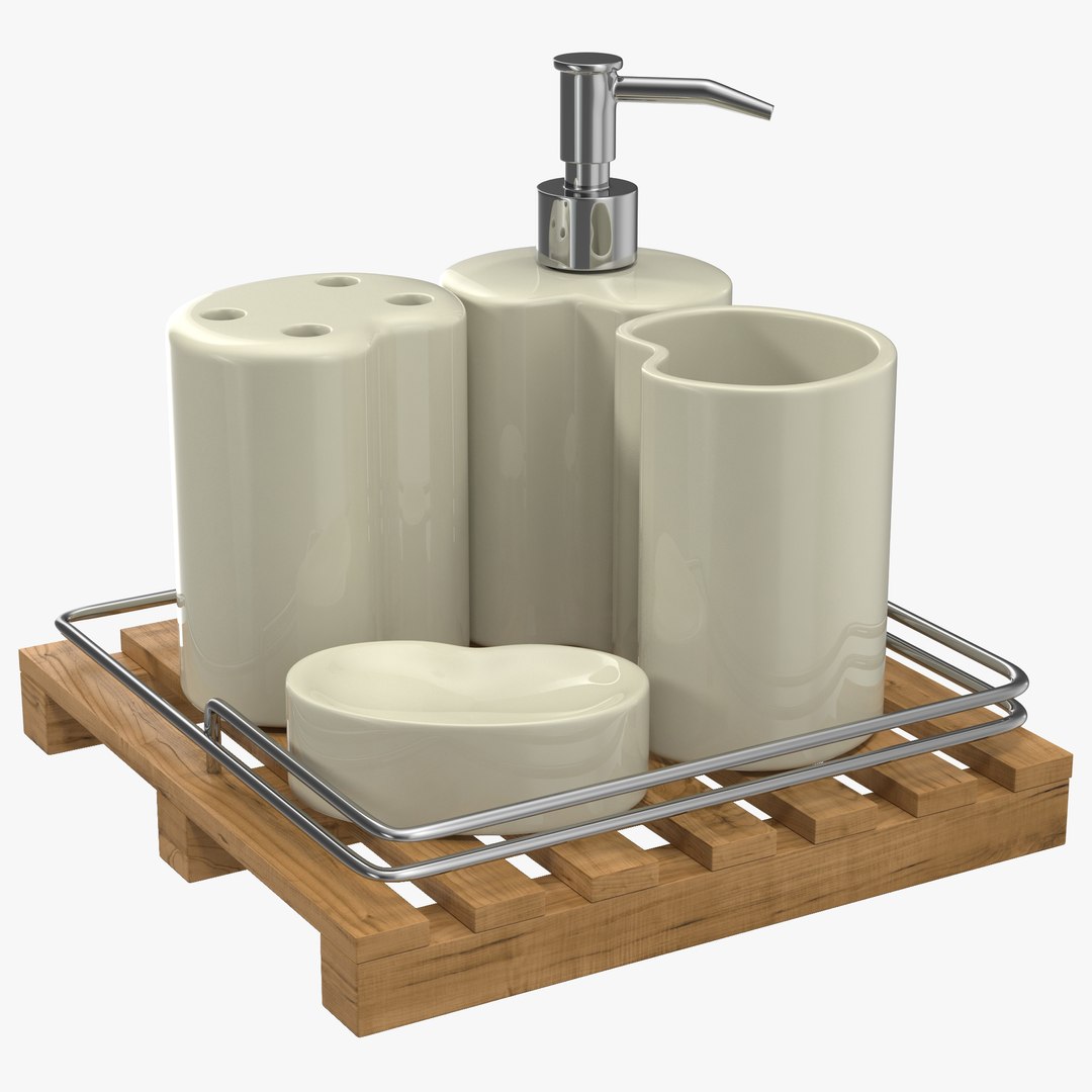 Bathroom Accessories 3D Models Set 3D model preview