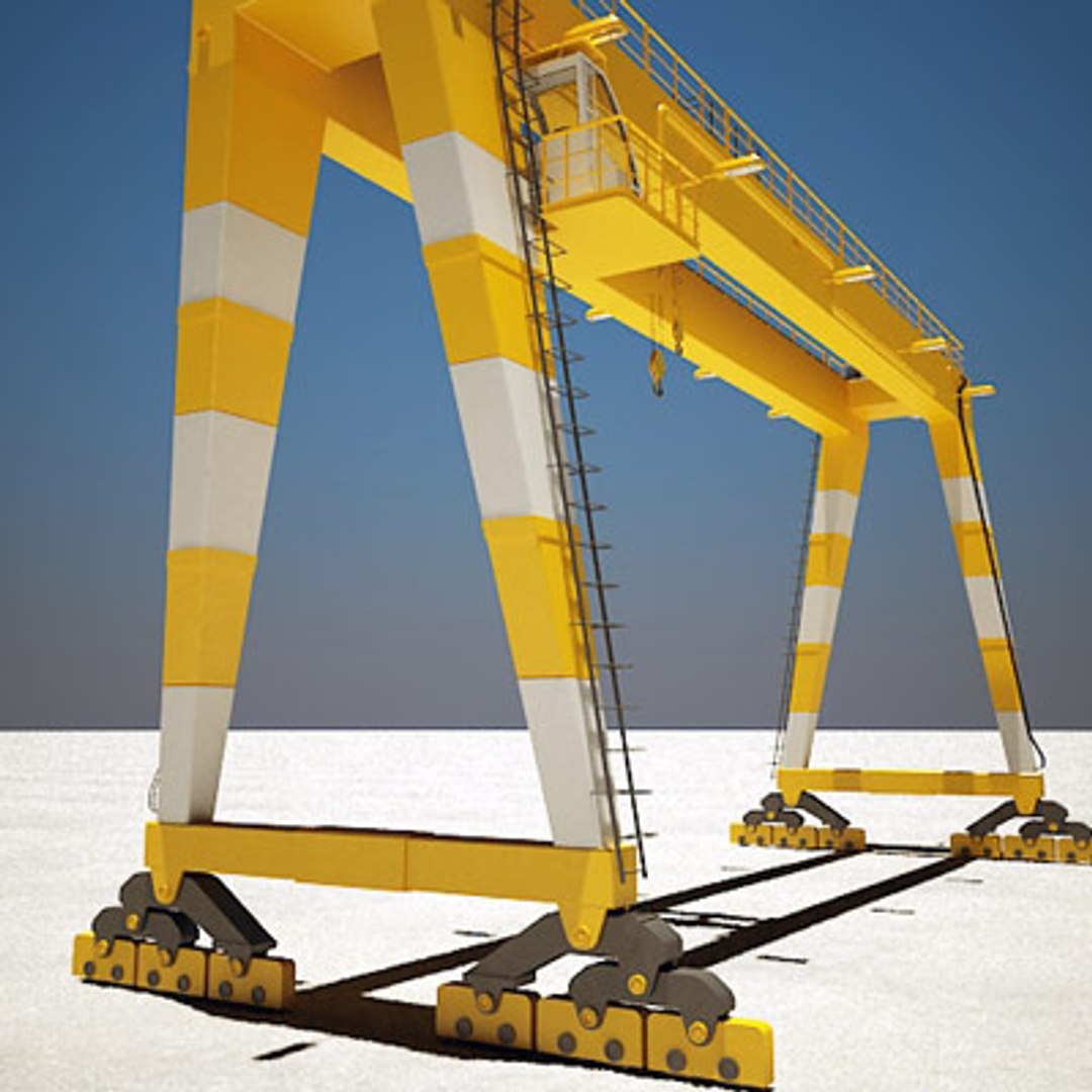 gantry crane 3d max