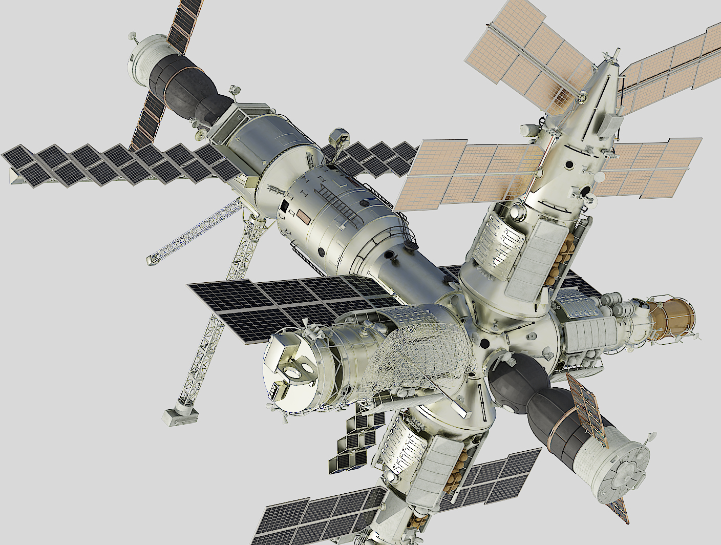 3D модель космическая станция "Мир" - TurboSquid 1368605