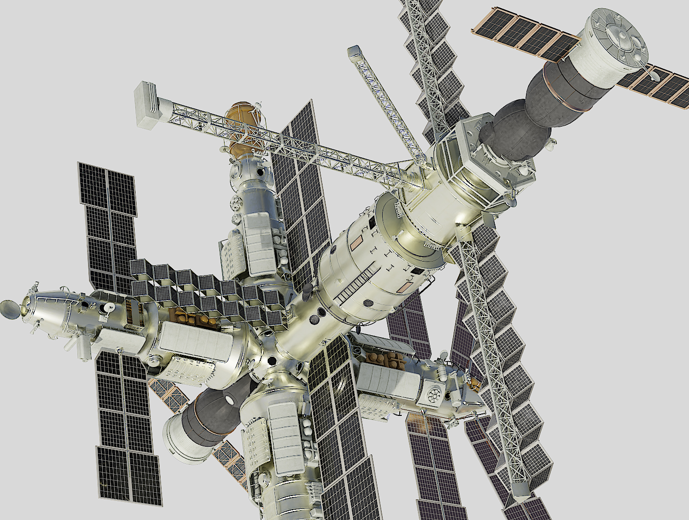 3D модель космическая станция "Мир" - TurboSquid 1368605