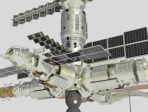 3D model mir space station