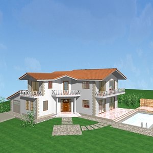 house architecture 3d dwg