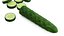 Medio Pepino Con Unas Rebanadas