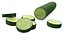 Medio Pepino Con Unas Rebanadas