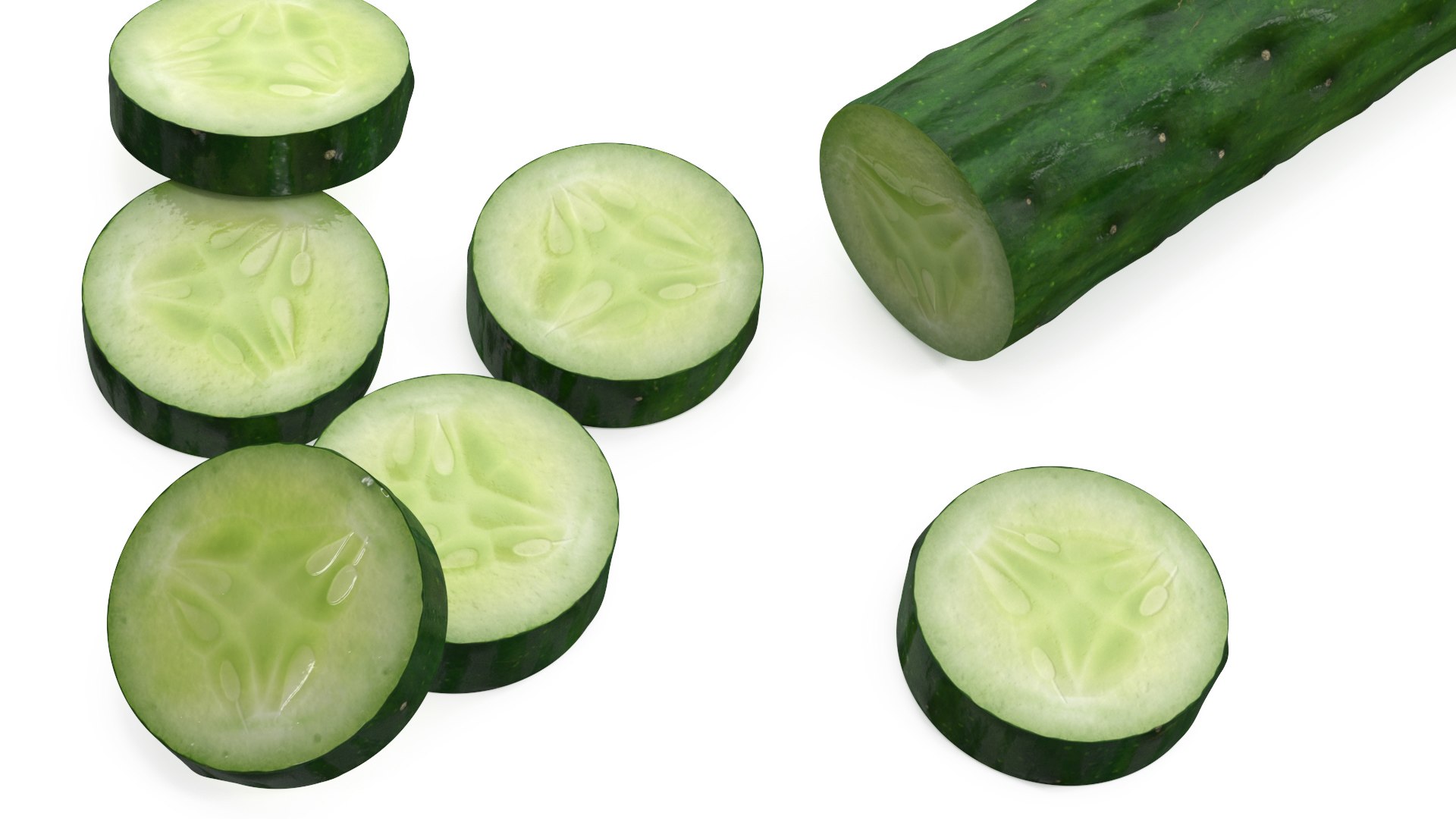 3D Half Cucumber With Few Slices model https://p.turbosquid.com/ts-thumb/ak/IwORGt/WM/halfcucumberwithfewslicesvray3dmodel008/jpg/1667567687/1920x1080/fit_q87/8730741457e4ceb08cadeb071c7514ca9578845d/halfcucumberwithfewslicesvray3dmodel008.jpg