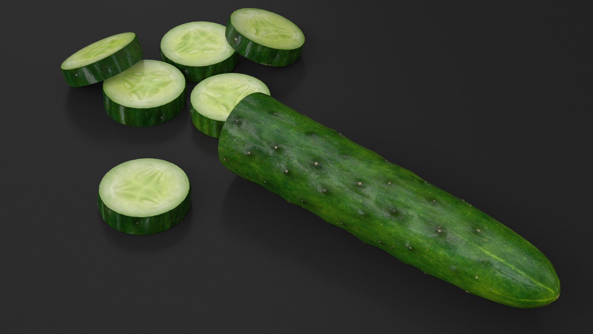 3D Half Cucumber With Few Slices model https://p.turbosquid.com/ts-thumb/ak/IwORGt/ew/halfcucumberwithfewslicesvray3dmodel003/jpg/1667567667/1920x1080/fit_q87/c2a0b593470f09bd29d38a9abf9170eadae9a30d/halfcucumberwithfewslicesvray3dmodel003.jpg