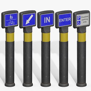 3D Traffic Bollard D