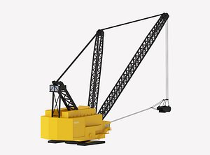 3D Excavator Dragline Crane 0920 Simplified