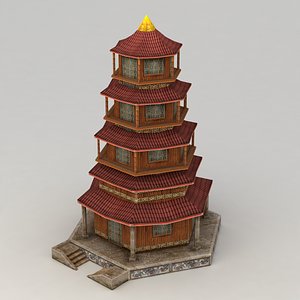 3d chinese building