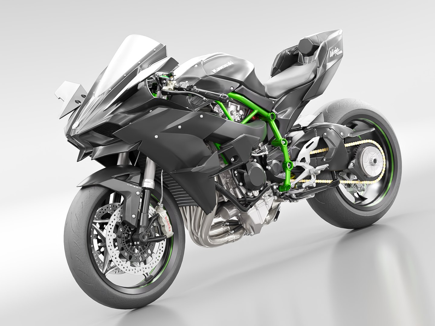 Z900 Kawasaki Superbike 3D Model KAWASAKI NINJA H2R 2021