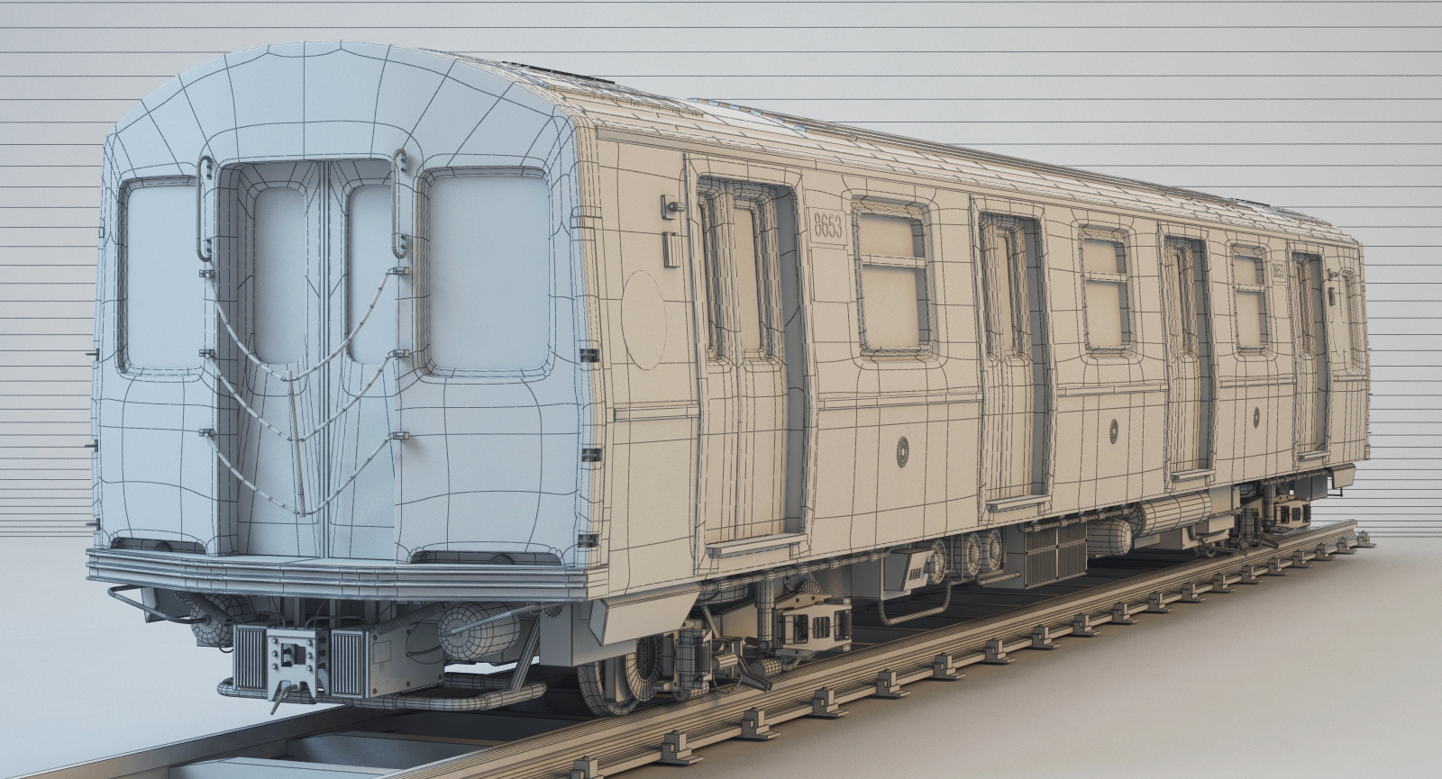 3d new york r160 subway train