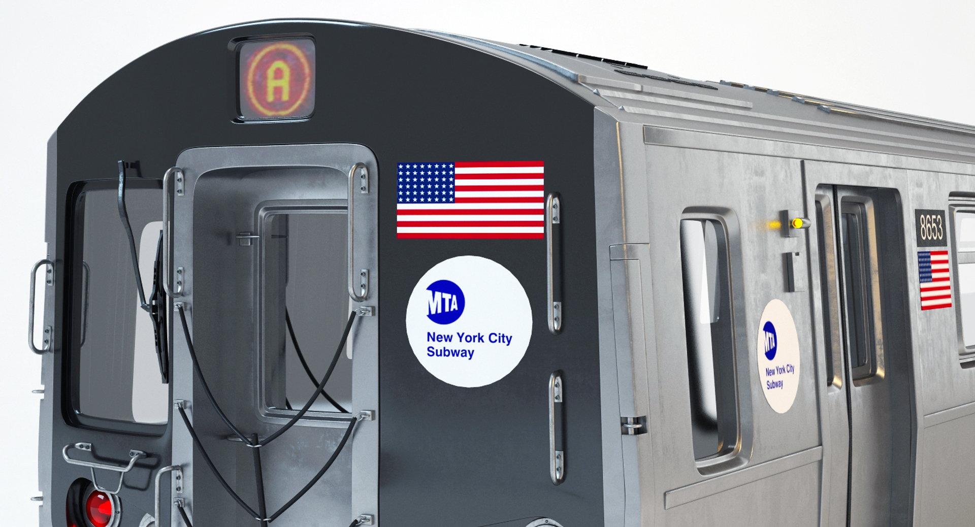 3d new york r160 subway train