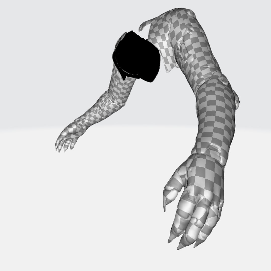 3D Sleek Futuristic Full Arm Armor - Android Cyborg Exoskeleton ...